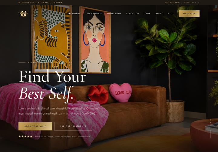 The Med Spa booking-first redesign homepage